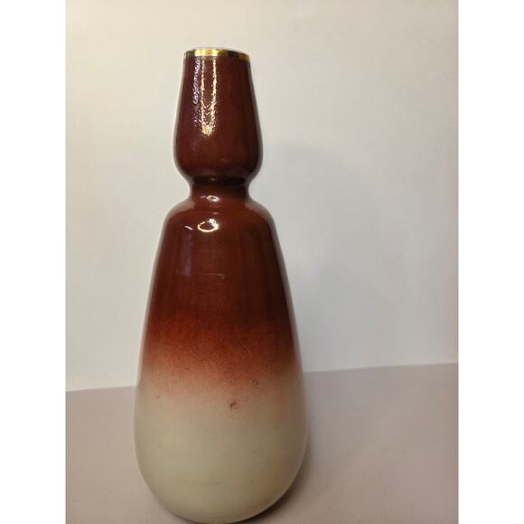 Antique Hand-Painted Milk Glass Vase Victorian Floral Enamel 9.5"; c. 1900 - Picture 4 of 6